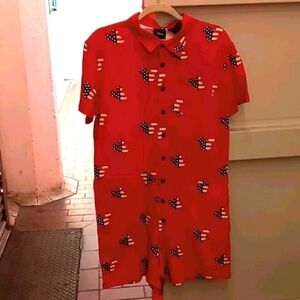 Disney Mickey Mouse American Flag Romper